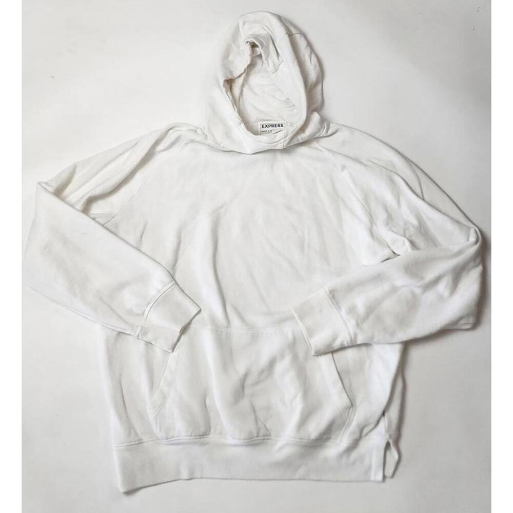Express Cozy White Hoodie - Comfortable Casual Wear